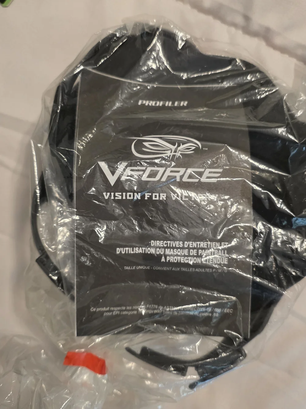 Black and Gray Protective VR/AR Face Mask with Clear Visor And Google Case